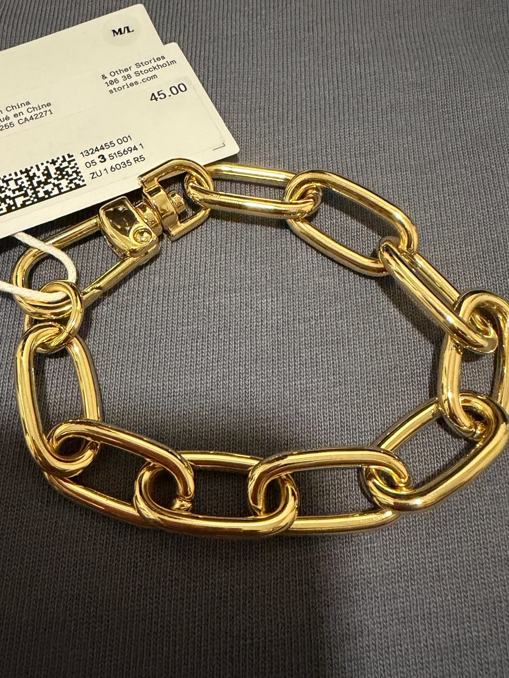 & Other Stories Gold Link Bracelet